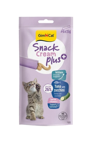 Gimcat Snack Cream Kitten Ton Balıklı & Kabaklı Kedi Ödülü 6x15gr ürün görseli 1