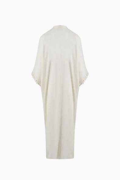İki Kız Crinkle Keten Kaftan - Resim 2