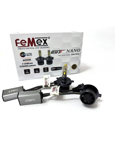 FEMEX Toyota Yaris 2 2005-2012 KISA UZUN FAR LED GT NANO PRO H4 ürün görseli 1