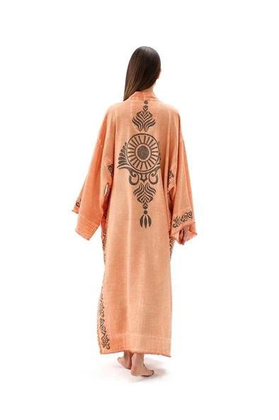 İki Kız Orange Kimono - Resim 3