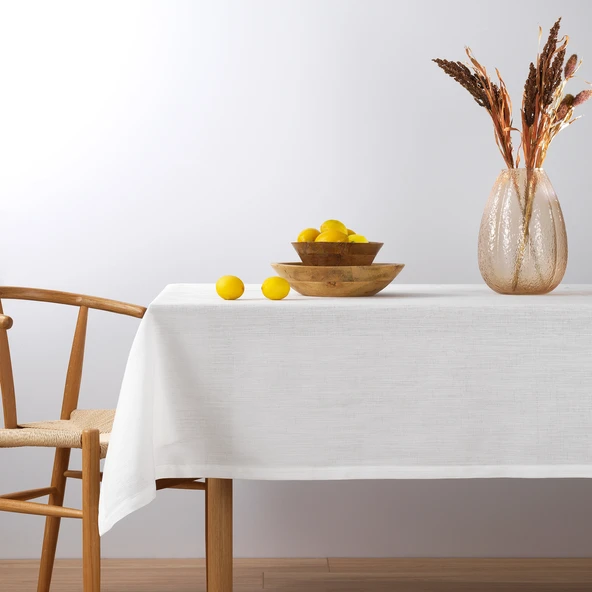 Schafer Home Gloria Masa Örtüsü 160x240 Cm 1 Parça-Beyaz ürün görseli 1