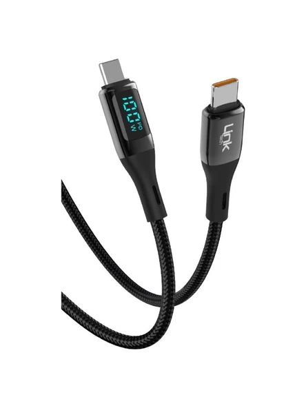 K680 Safe Dijital Göstergeli Usb-c/type-c 100w Şarj Kablosu ürün görseli 1