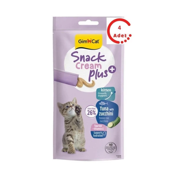 Gimcat Snack Cream Kitten Ton Balıklı & Kabaklı Kedi Ödülü 6x15gr X 4 Adet ürün görseli 1