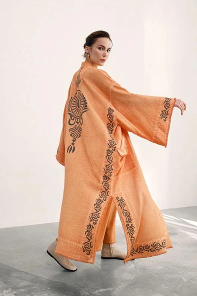 İki Kız Orange Kimono ürün görseli 1