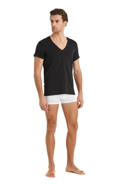 Blackspade Pamuklu Derin V Yaka T-Shirt ürün görseli 1
