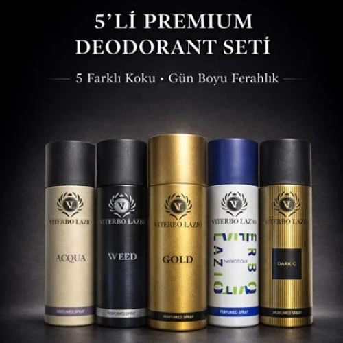 Viterbo Lazio 5’li Erkek Deodorant Seti ürün görseli 1