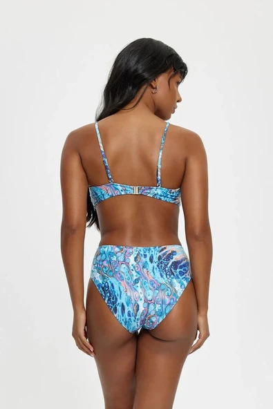 B11049 Boş Kaplı Straplez Bikini Takımı - Resim 5