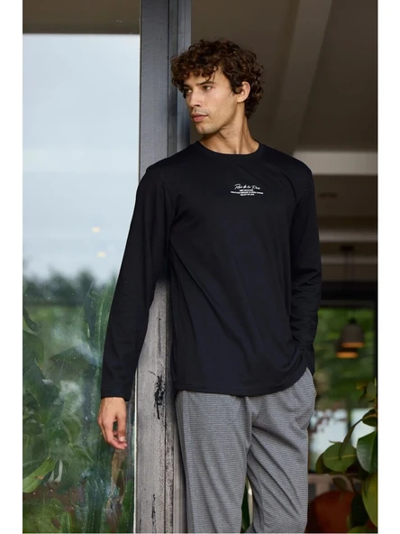 Kly 6024 %100 Pamuk Erkek Pijama Takımı ürün görseli 1