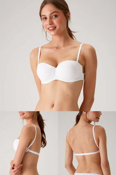 Pisa Push Up Straplez Multi Function Bra - Resim 3