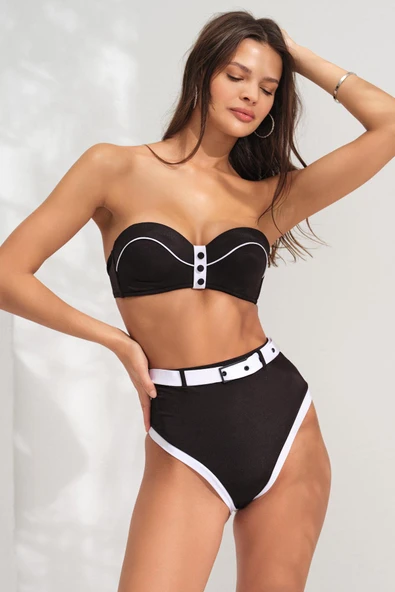 Pierre Cardin 241264 Straplez Yüksek Bel Bikini Takımı ürün görseli 1