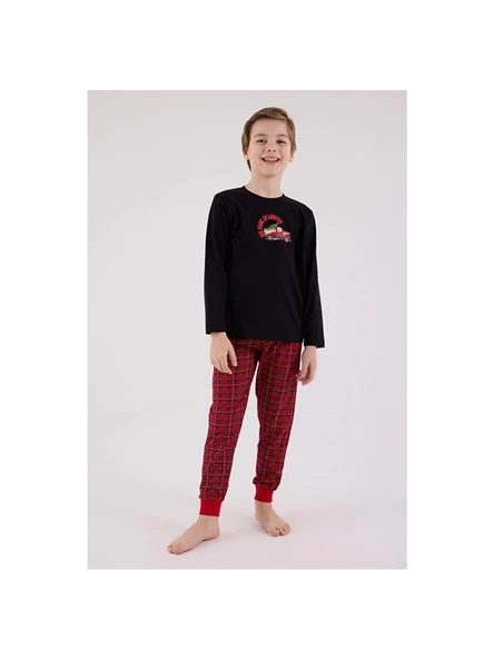 Arnetta Erkek Çocuk Siyah  Pijama Takımı 3515-S ürün görseli 1