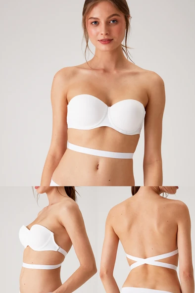 Pisa Push Up Straplez Multi Function Bra - Resim 5