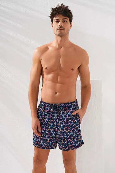 Pierre Cardin Erkek Desenli Dokuma Şort - Resim 2