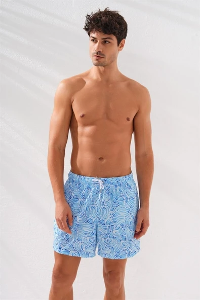 Pierre Cardin Erkek Desenli Dokuma Şort - Resim 3