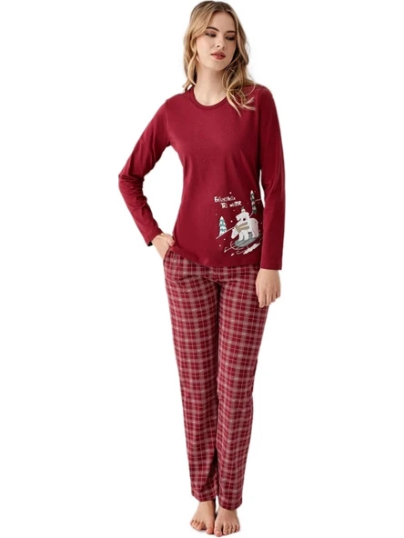 Arnetta Kadın Uzun Kollu Pijama Takımı 3445-S ürün görseli 1