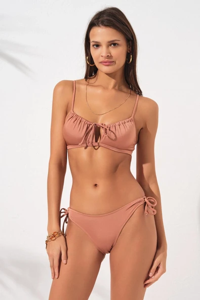 Pierre Cardin Blake Büzgülü Önden Bağlamalı Bikini ürün görseli 1
