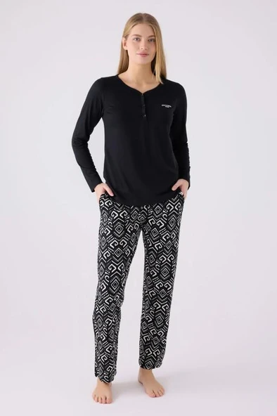 Pierre Cardin 8871 Süprem Uzun Kollu Kadın Pijama Takımı ürün görseli 1