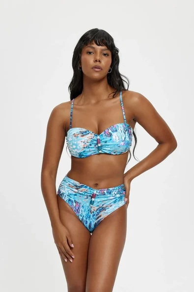 B11049 Boş Kaplı Straplez Bikini Takımı ürün görseli 1
