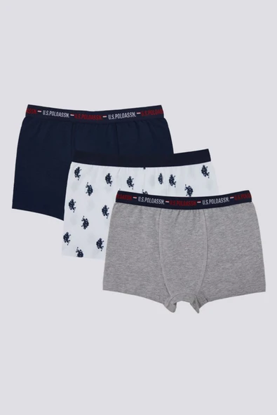 U.S POLO ERKEK ÇOCUK BOXER 3 LÜ TAKIM ürün görseli 1