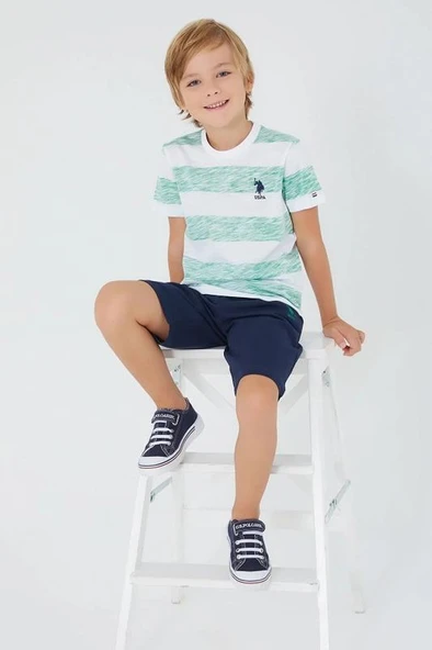 US POLO ERKEK ÇOCUK BERMUDA TAKIM - Resim 2