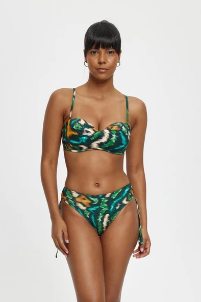 Louren 11056 Boş Kaplı Straplez Bikini Takımı ürün görseli 1
