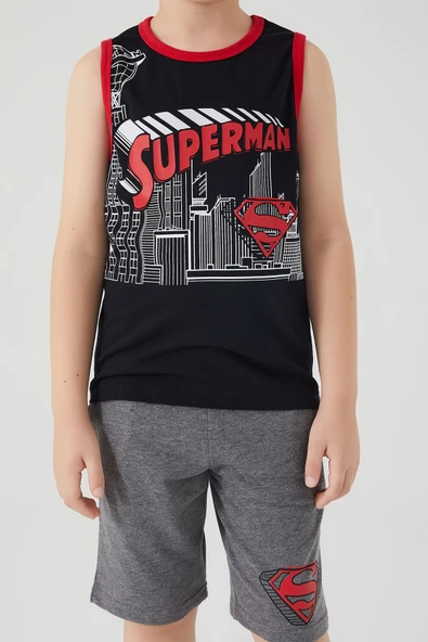 SUPERMAN ERKEK ÇOCUK BERMUDA TAKIMI - Resim 4