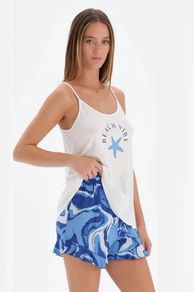 Eros 33542 Pamuklu Askılı Şort Pijama Takımı ürün görseli 1