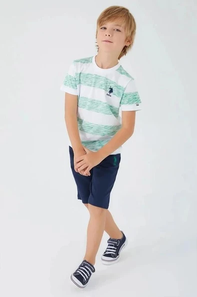 US POLO ERKEK ÇOCUK BERMUDA TAKIM - Resim 4