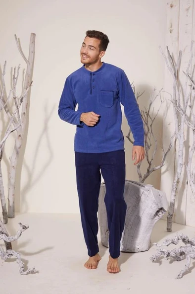 Kly Erkek  Midi Yaka Polar Pijama Takımı 7306 ürün görseli 1