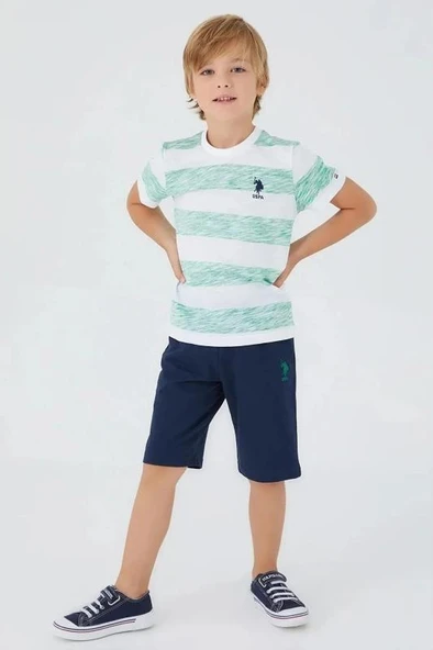 US POLO ERKEK ÇOCUK BERMUDA TAKIM - Resim 5