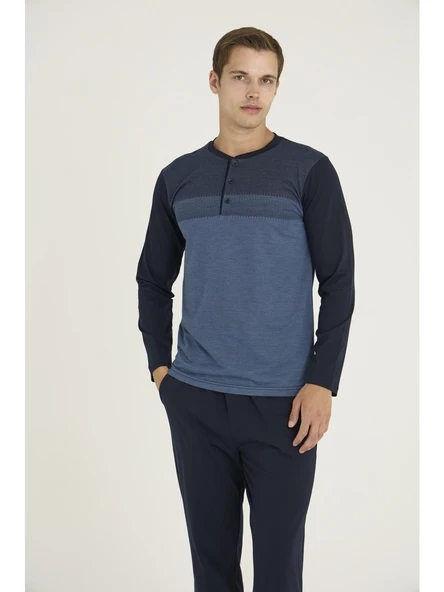 Uzun Kollu Erkek Pijama Takımı ürün görseli 1