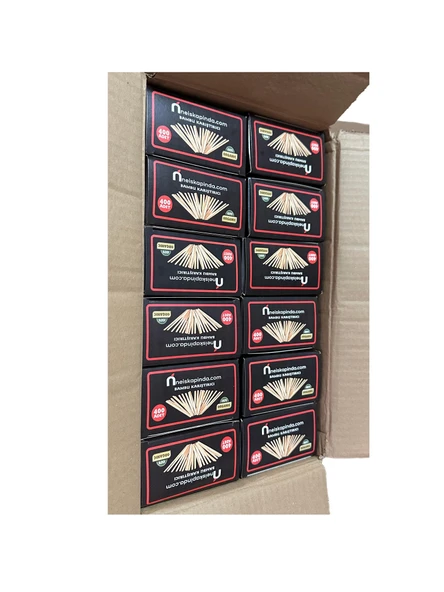 Omeyva Organik Tahta Ahşap Bambu Çay Kahve Karıştırıcı Çubuk - 10 Cm. - 400 Adetlik 24 Paket - Koli ürün görseli 1