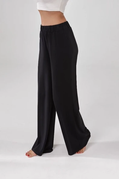 Relactive Kadın Beli Lastikli Bol Paça Pantolon - Resim 2