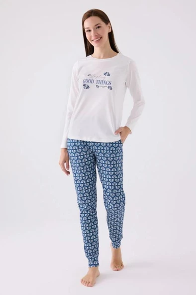 Pierre Cardin 8881 Uzun Kollu Kadın Pijama Takımı ürün görseli 1