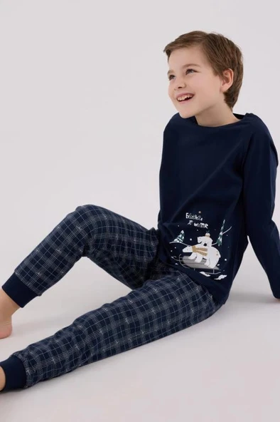 Arnetta Erkek Çocuk Lacivert Pijama Takımı ürün görseli 1
