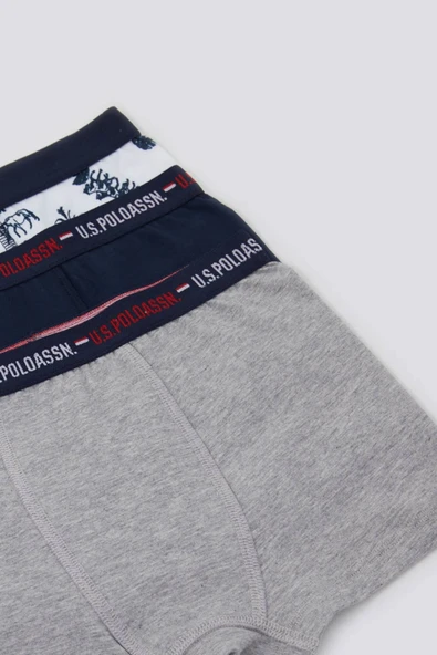 U.S POLO ERKEK ÇOCUK 3 LÜ BOXER - Resim 2