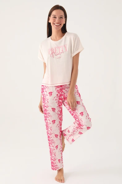 Pierre Cardin 8830 Kısa Kollu Kadın Pijama Takımı ürün görseli 1