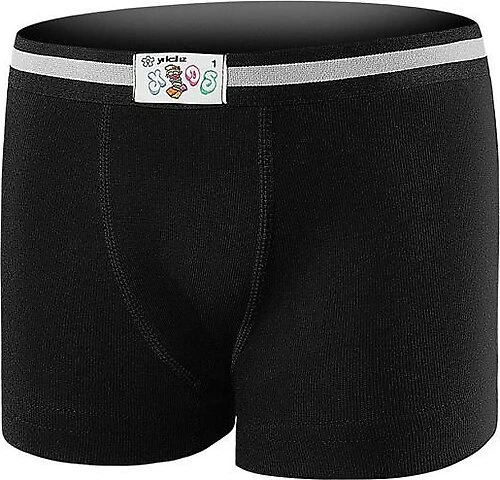YILDIZ401 ÇOCUK LİKRALI BOXER SİYAH ürün görseli 1