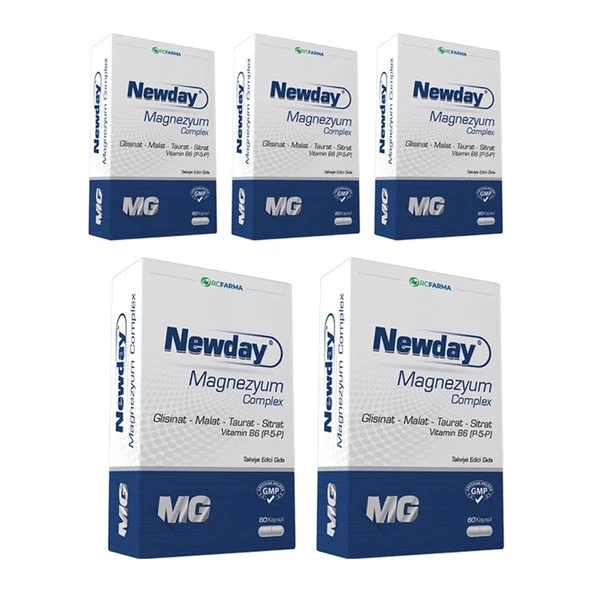 Newday Magnezyum Complex 60 Kapsül 5'li ürün görseli 1