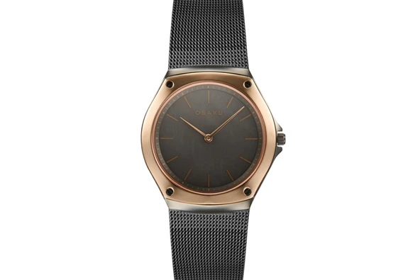 Obaku Denmark V316LXDJMJ Quartz Hasır Kordon Siyah Safir Cam 33 mm Kadın Kol Saati ürün görseli 1