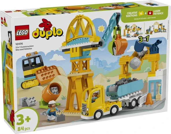 LEGO Duplo 10476 3 in 1 Construction Site and Vehicles ürün görseli 1