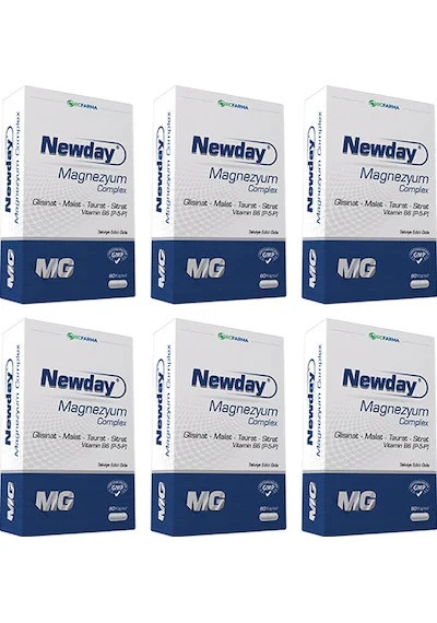 Newday Magnezyum Complex 60 Kapsül 6'lı ürün görseli 1