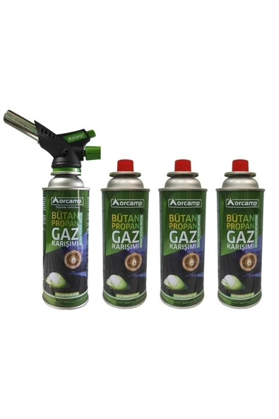 Orgaz Cx-500-227 Çakmaklı Pürmüz + 4'lü Gaz Kartuşu ürün görseli 1