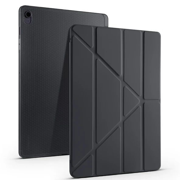 Samsung Galaxy Tab S11 Ultra X930 14.6 İnç Katlanabilir Kalemlikli Standlı Akıllı Kılıf  Siyah ürün görseli 1