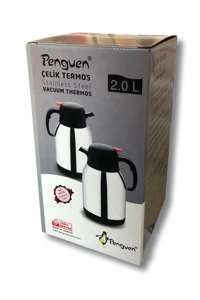 PENGUEN 2 LT ÇİFT KAT PASLANMAZ ÇELİK PREMİUM ÇAY TERMOSU - Resim 3