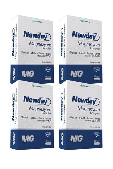Newday Magnezyum Complex 60 Kapsül 4'lü ürün görseli 1
