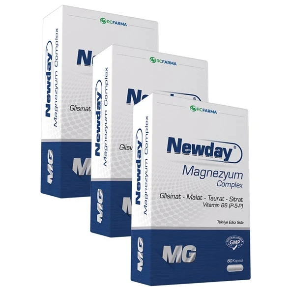 Newday Magnezyum Complex 60 Kapsül 3'lü ürün görseli 1