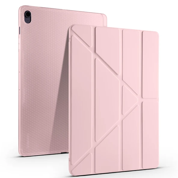 Samsung Galaxy Tab S11 Ultra X930 14.6 İnç Katlanabilir Kalemlikli Standlı Akıllı Kılıf  Pembe ürün görseli 1