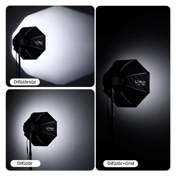 Ulanzi DS60 60cm Bowens Mount Octagon Softbox L067 - Resim 7