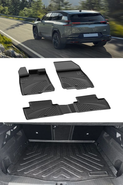 Sahler C5 Aircross  Elektrikli-1.6 Phev 2025 ve Sonrası 4.5D Paspas ve 3D Rizline Bagaj Havuzu Üst ürün görseli 1